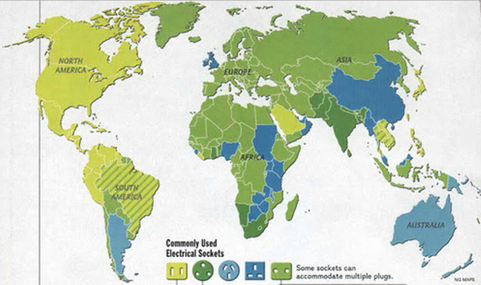 harta tipurilor de prize folosite in lume